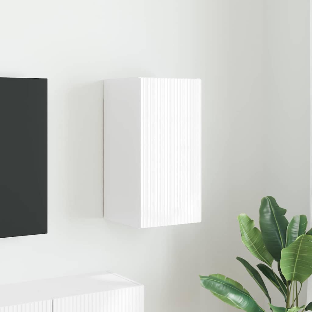 vidaXL Szafka pod telewizor Błyszcząca biel 30 x 31 x 60 cm