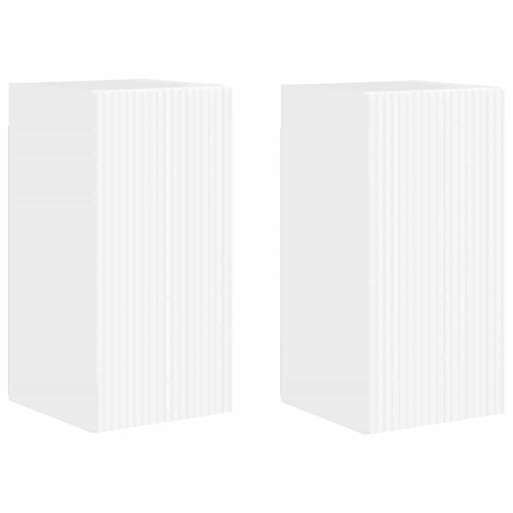vidaXL Szafka pod telewizor 2 pcs Błyszcząca biel 30 x 31 x 60 cm