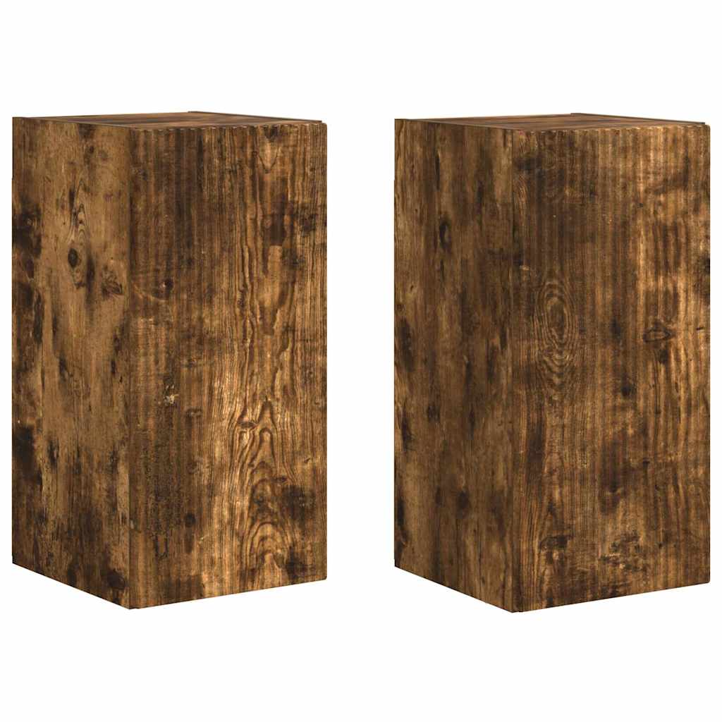 vidaXL Szafka pod telewizor 2 pcs Dąb wędzony 30 x 31 x 60 cm
