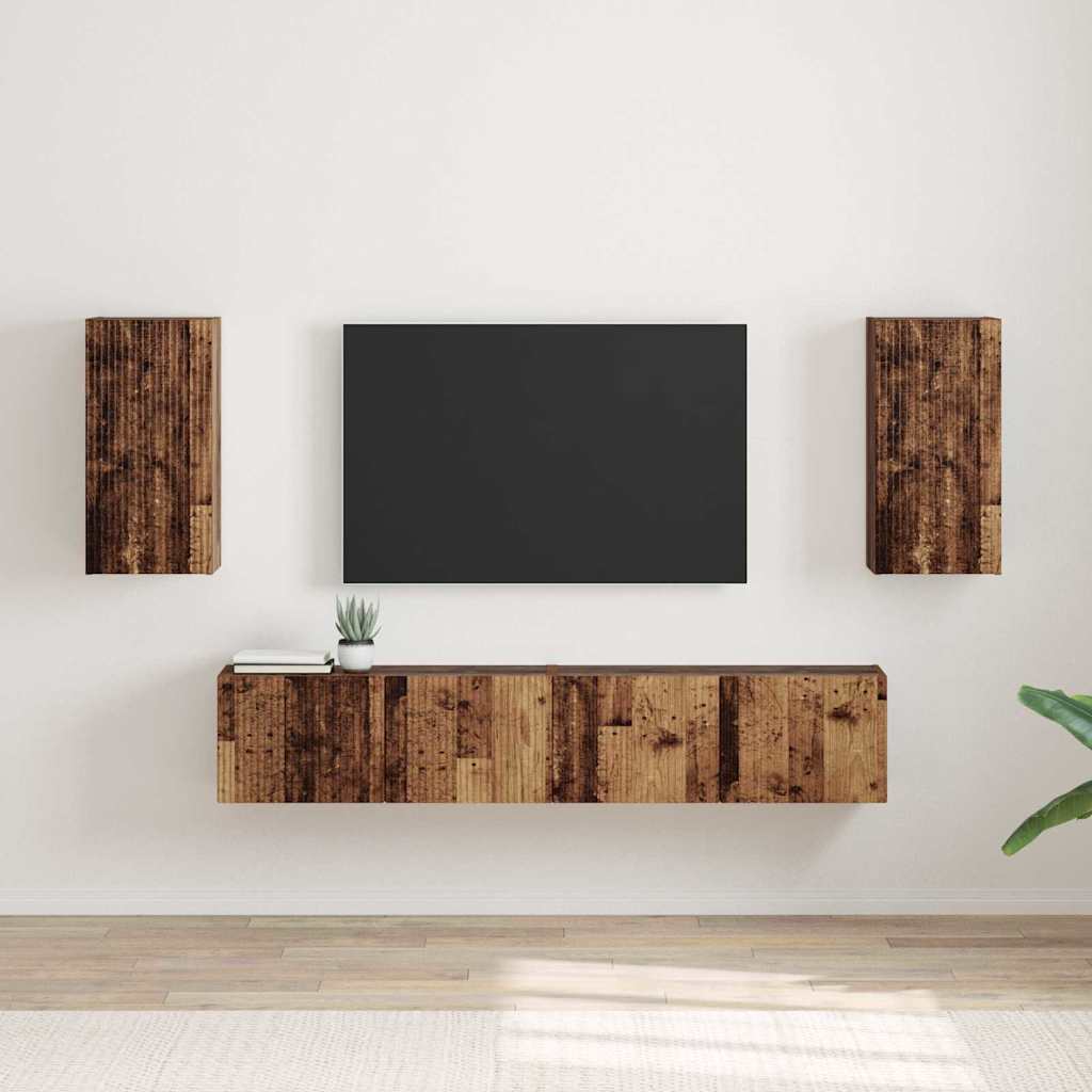 vidaXL Szafka pod telewizor 2 pcs Stare drewno 30 x 31 x 60 cm