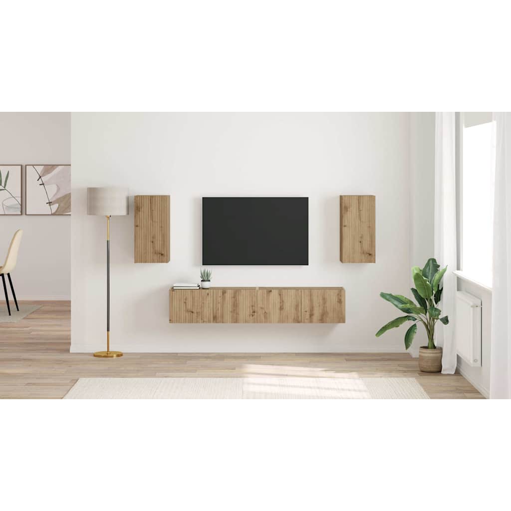 vidaXL Szafka pod telewizor 2 pcs Dąb rzemieślniczy 30 x 31 x 60 cm