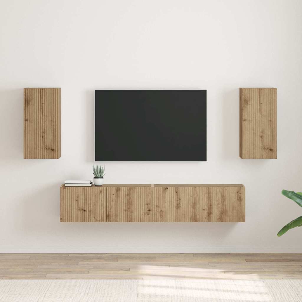 vidaXL Szafka pod telewizor 2 pcs Dąb rzemieślniczy 30 x 31 x 60 cm