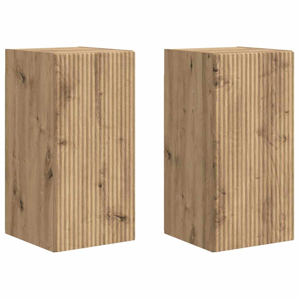 vidaXL Szafka pod telewizor 2 pcs Dąb rzemieślniczy 30 x 31 x 60 cm