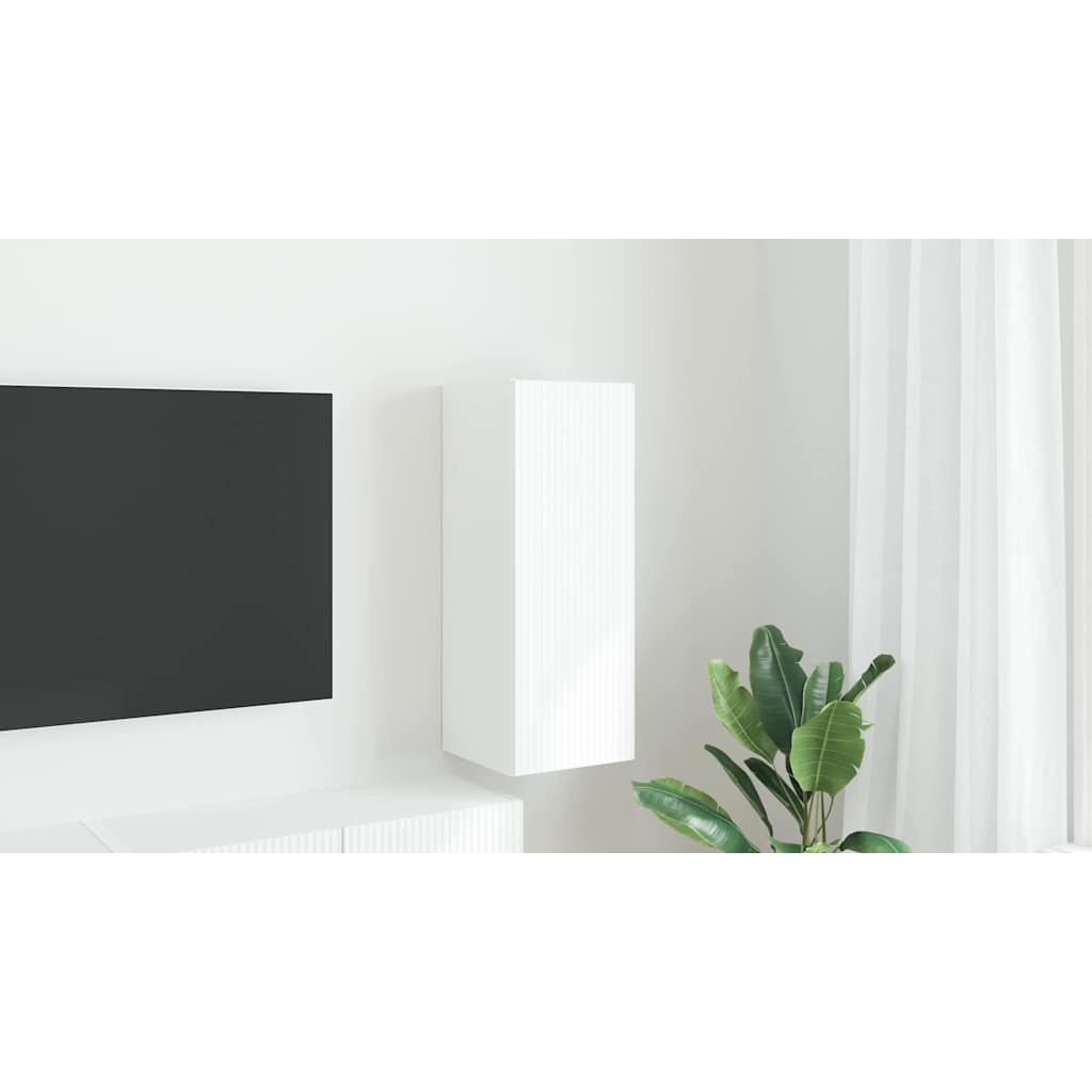 vidaXL Szafka pod telewizor 30 x 31 x 80 cm Biały Drewno inżynieryjne