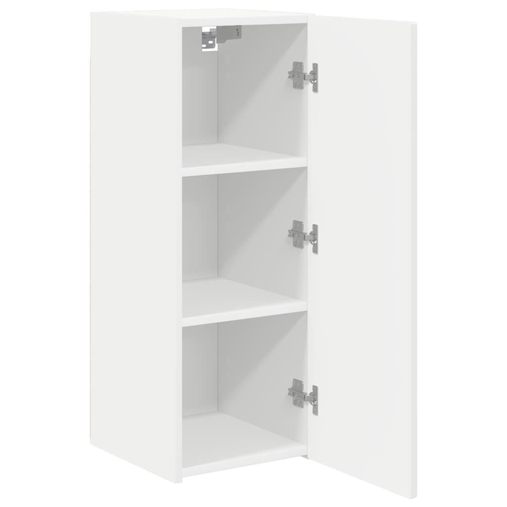 vidaXL Szafka pod telewizor Montowane na ścianie Biały 30 x 31 x 80 cm