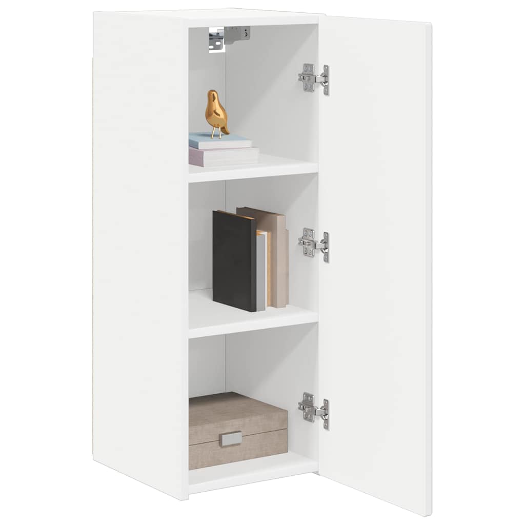 vidaXL Szafka pod telewizor Montowane na ścianie Biały 30 x 31 x 80 cm