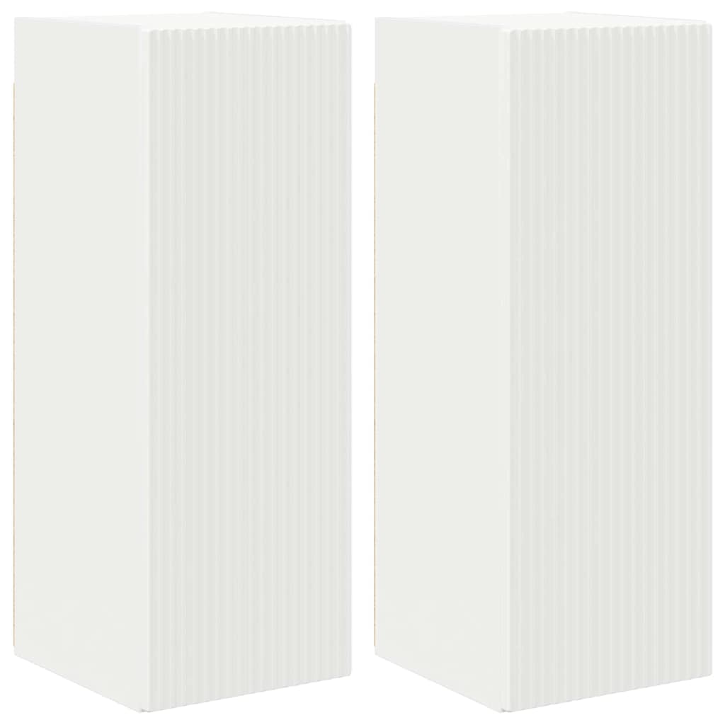 vidaXL Szafka pod telewizor 2 pcs Biały 30 x 31 x 80 cm