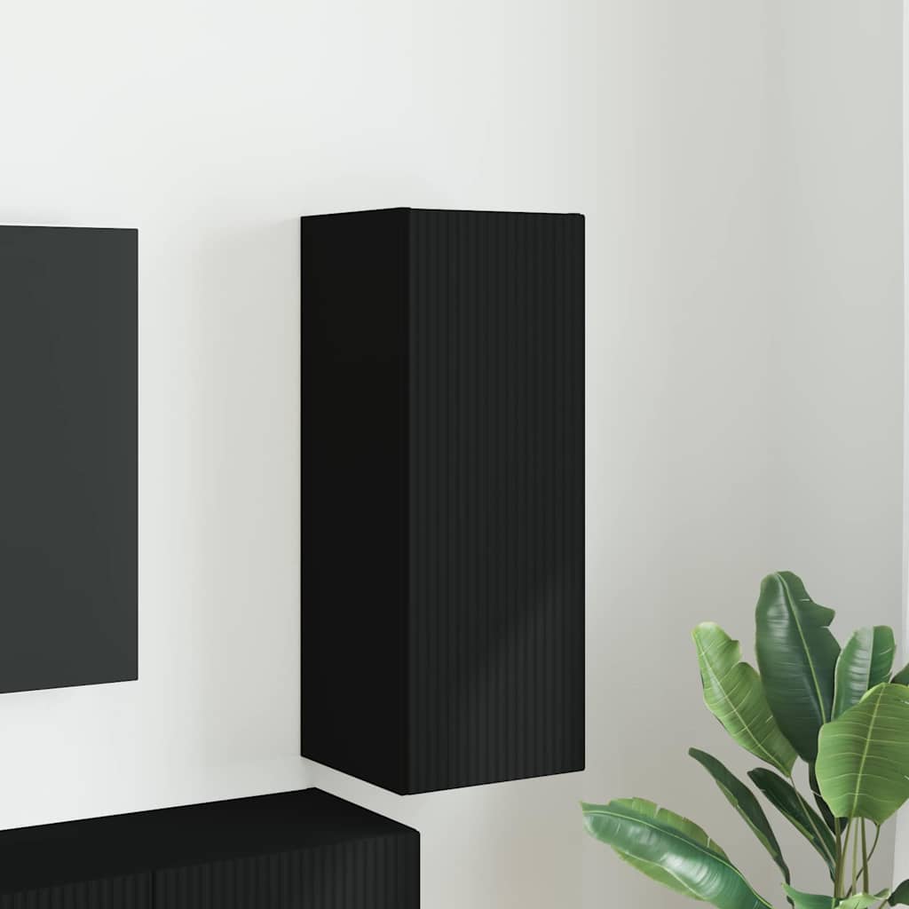 vidaXL Szafka pod telewizor Czarny 30 x 31 x 80 cm