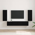 vidaXL Szafka pod telewizor 2 pcs Czarny 30 x 31 x 80 cm