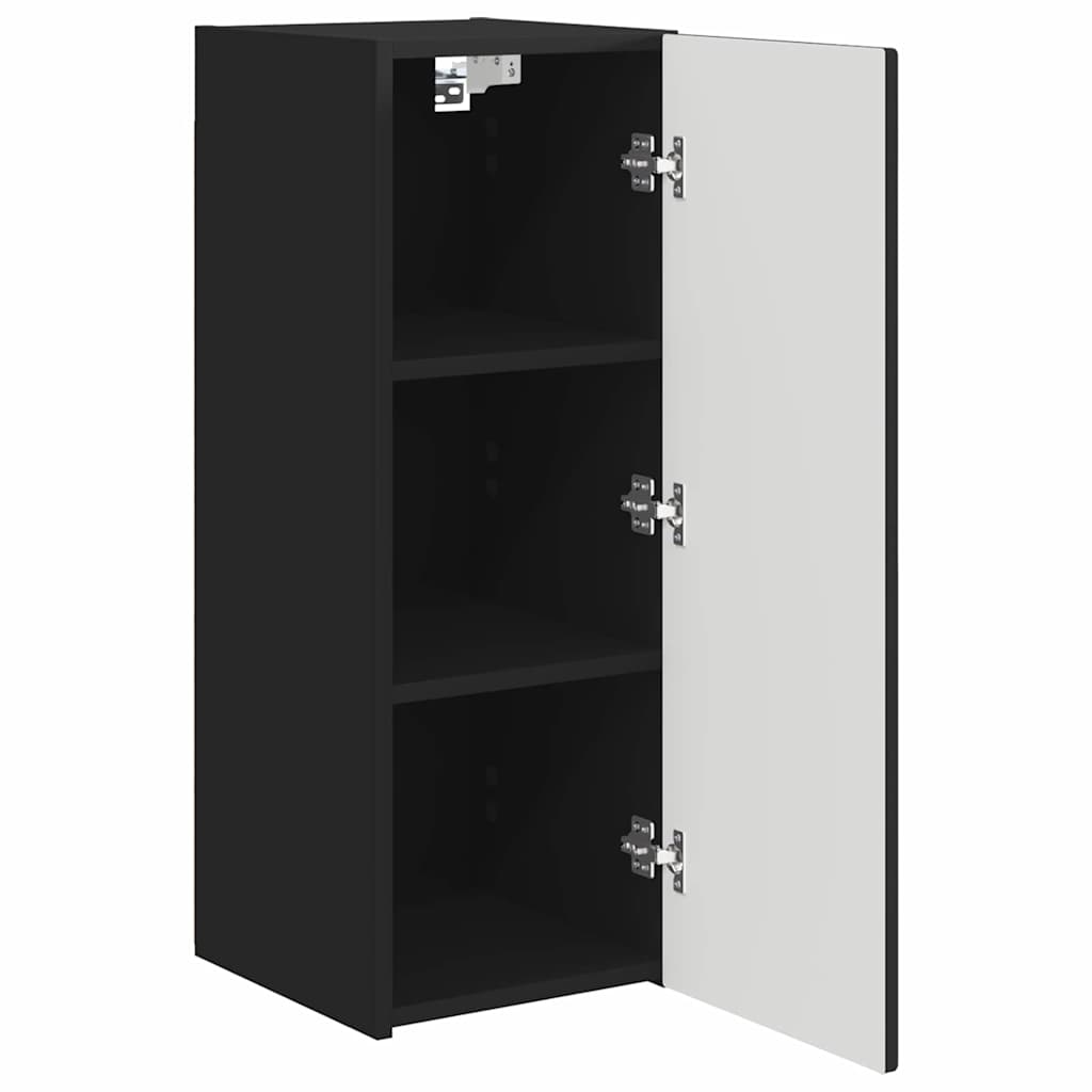 vidaXL Szafka pod telewizor 2 pcs Czarny 30 x 31 x 80 cm