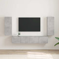 vidaXL Szafka pod telewizor 2 pcs Betonowy 30 x 31 x 80 cm