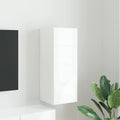 vidaXL Szafka pod telewizor Błyszcząca biel 30 x 31 x 80 cm