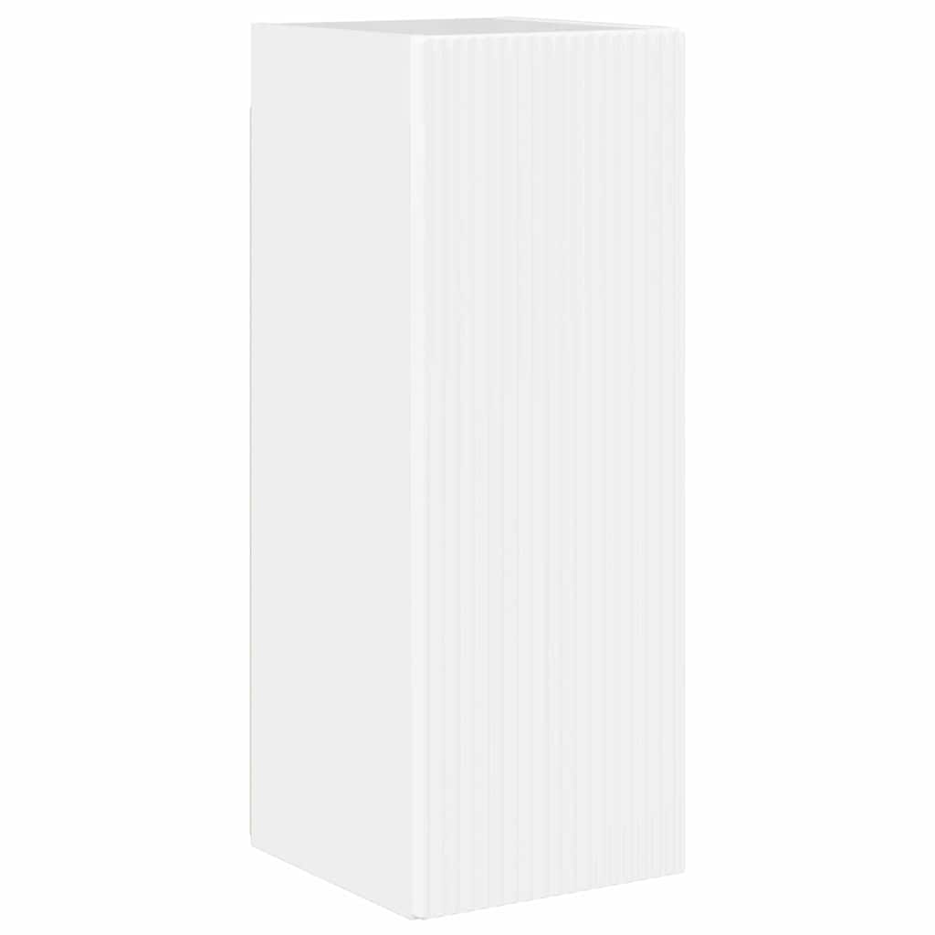vidaXL Szafka pod telewizor Błyszcząca biel 30 x 31 x 80 cm