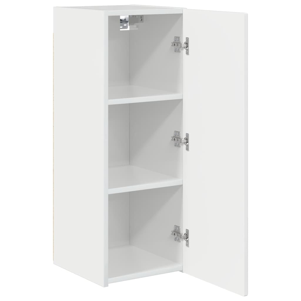 vidaXL Szafka pod telewizor Błyszcząca biel 30 x 31 x 80 cm
