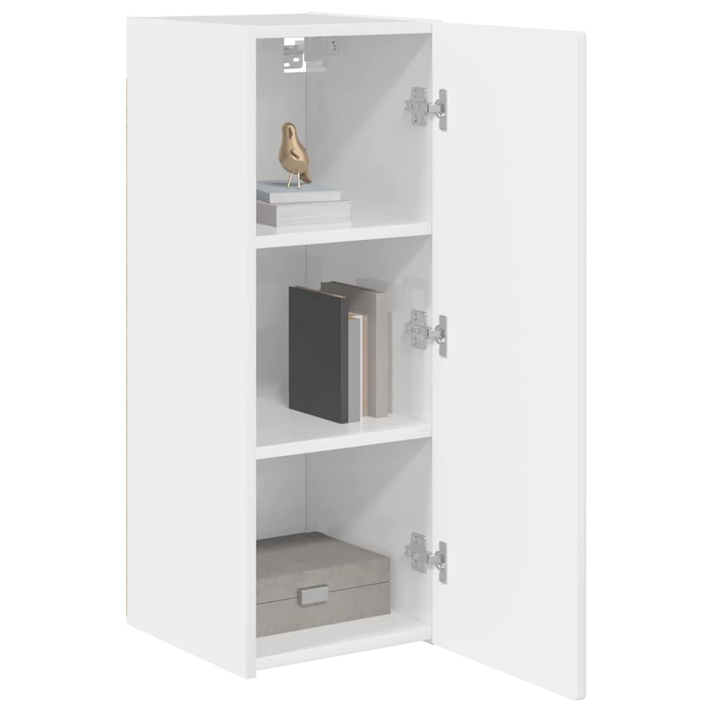 vidaXL Szafka pod telewizor Błyszcząca biel 30 x 31 x 80 cm