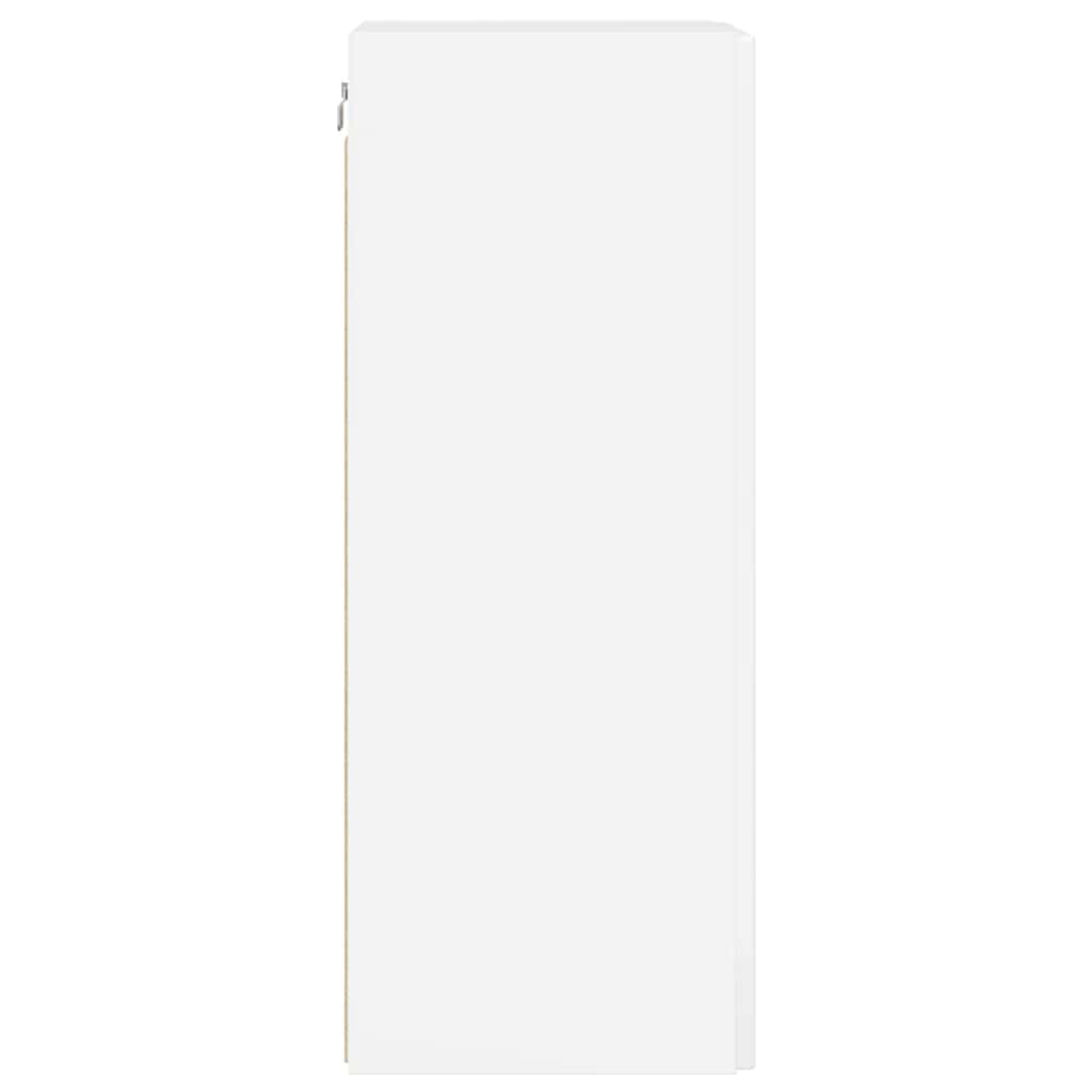 vidaXL Szafka pod telewizor Błyszcząca biel 30 x 31 x 80 cm