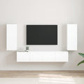 vidaXL Szafka pod telewizor 2 pcs Błyszcząca biel 30 x 31 x 80 cm