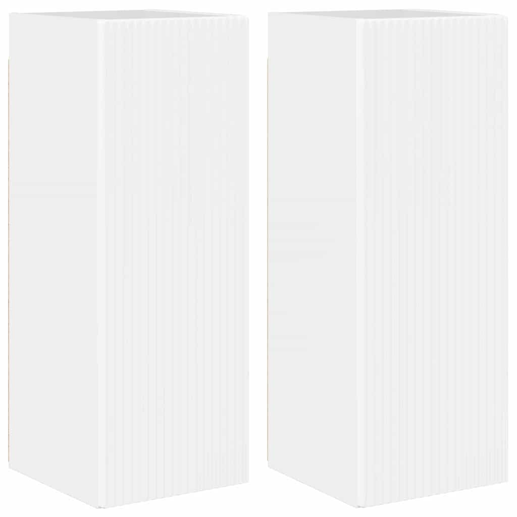 vidaXL Szafka pod telewizor 2 pcs Błyszcząca biel 30 x 31 x 80 cm