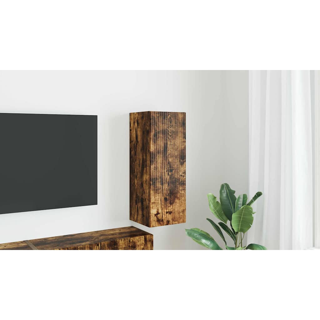 vidaXL Szafka pod telewizor 30 x 31 x 80 cm Dąb wędzony