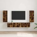 vidaXL Szafka pod telewizor 2 pcs Dąb wędzony 30 x 31 x 80 cm