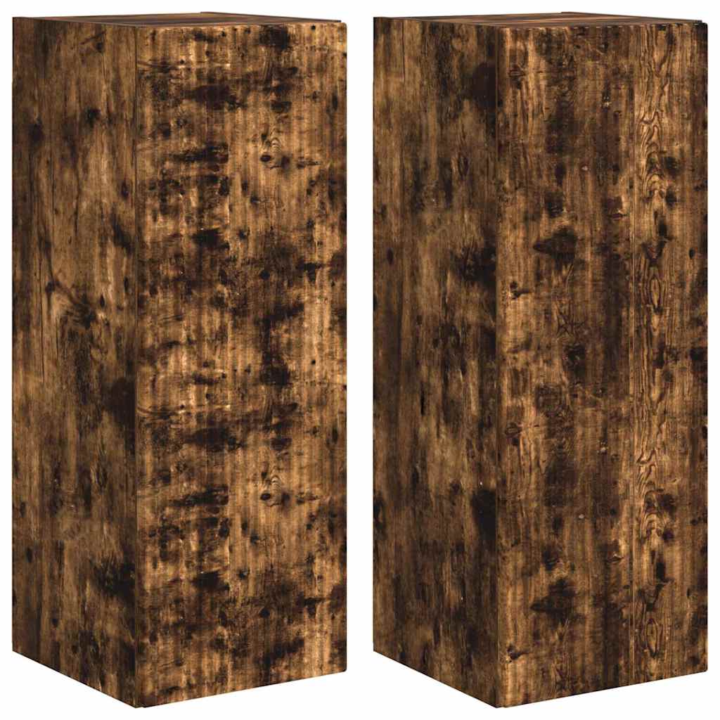 vidaXL Szafka pod telewizor 2 pcs Dąb wędzony 30 x 31 x 80 cm