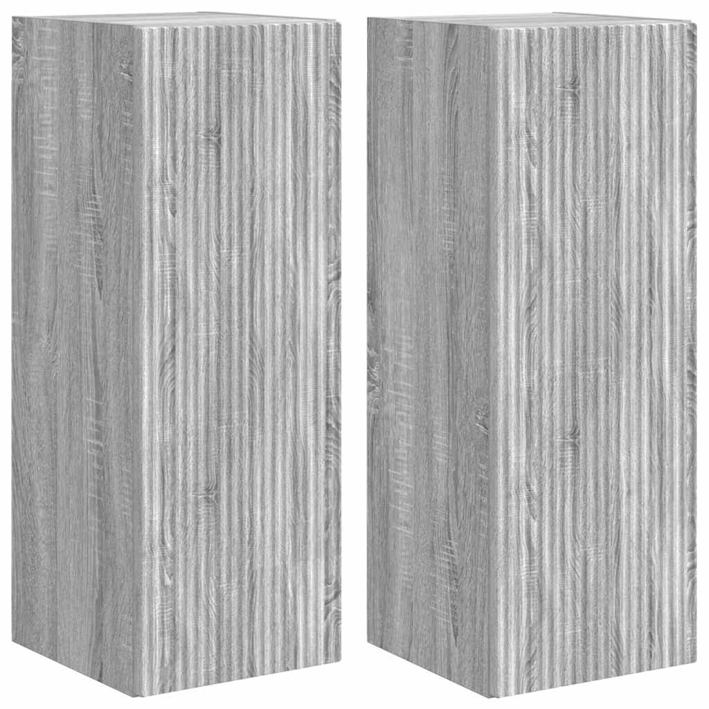 vidaXL Szafka pod telewizor 2 pcs Szary Sonoma 30 x 31 x 80 cm