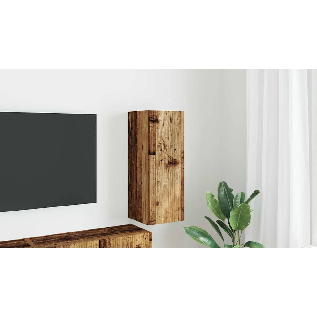 vidaXL Szafka pod telewizor Stare drewno 30 x 31 x 80 cm
