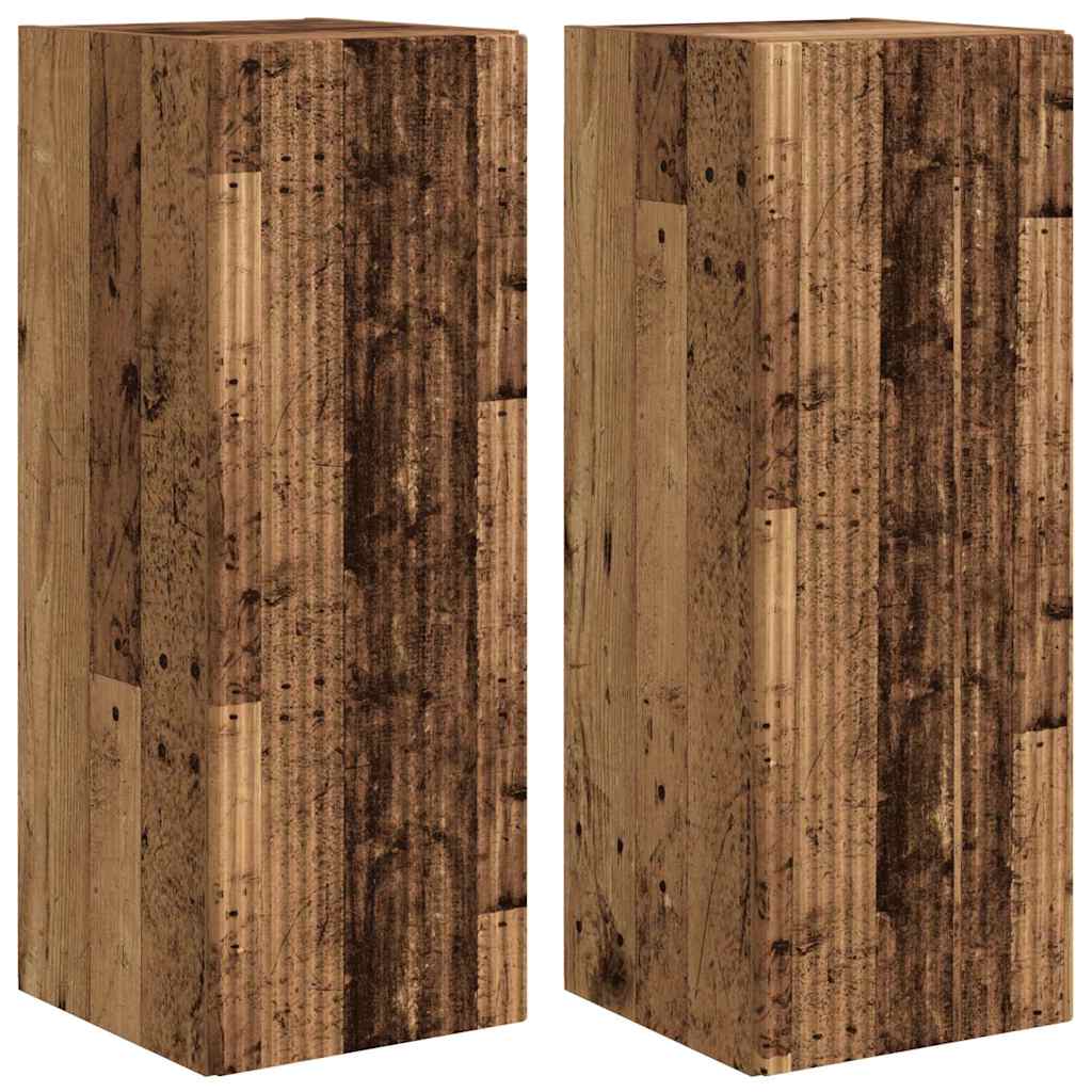 vidaXL Szafka pod telewizor 2 pcs Stare drewno 30 x 31 x 80 cm