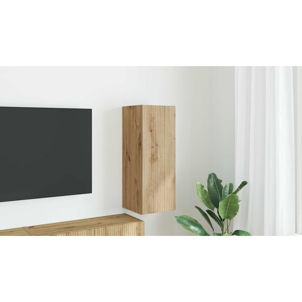 vidaXL Szafka pod telewizor 30 x 31 x 80 cm Dąb rzemieślniczy