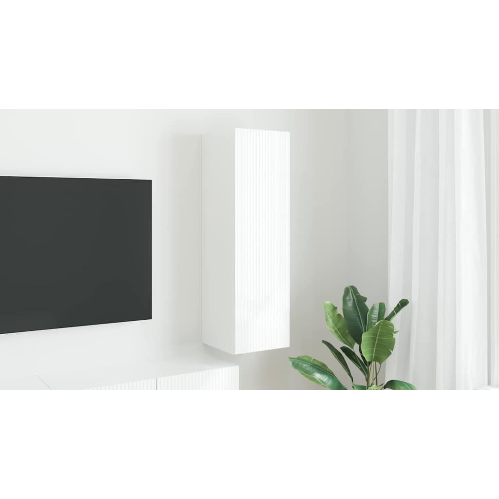 vidaXL Szafka pod telewizor 30 x 31 x 100 cm Biały Drewno inżynieryjne