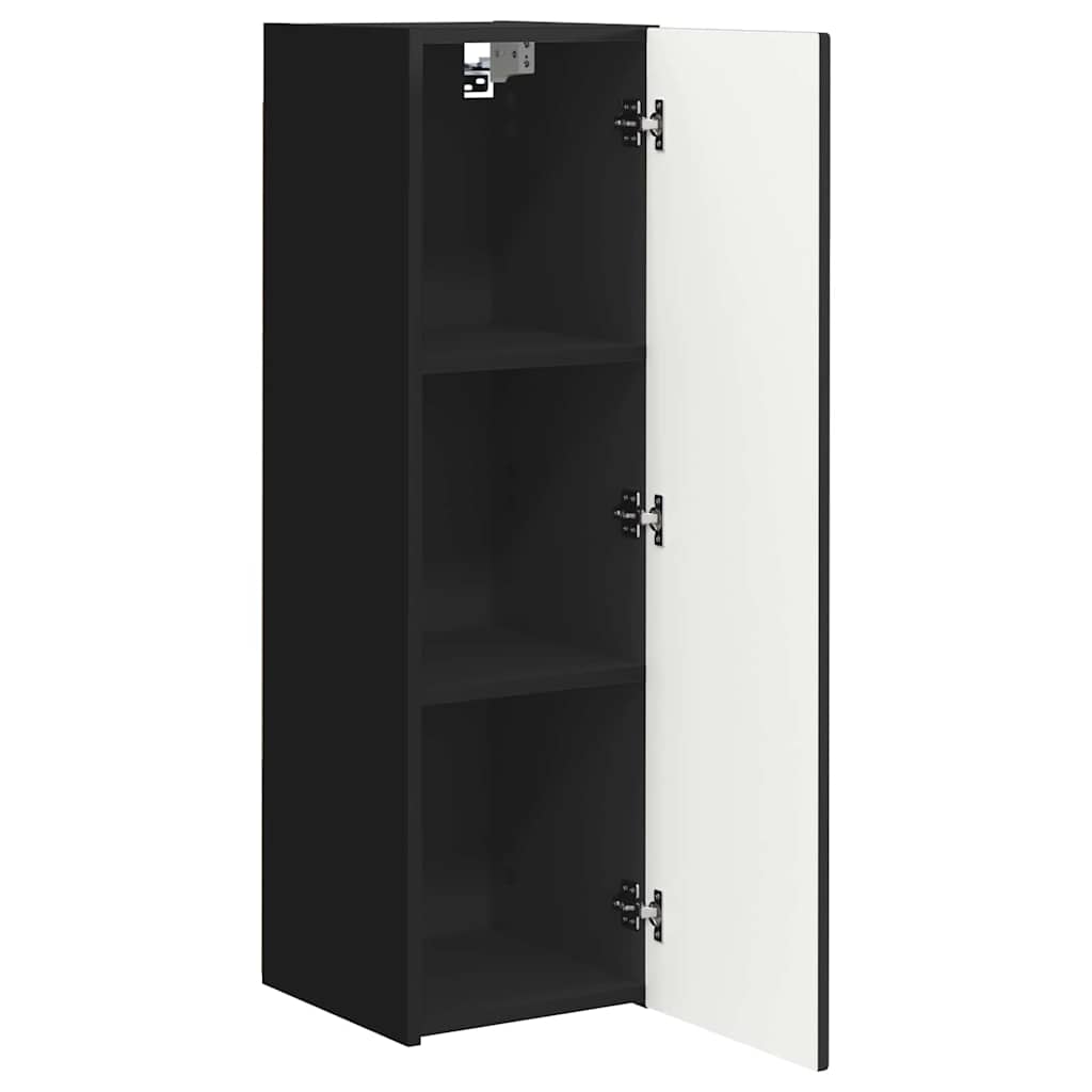 vidaXL Szafka pod telewizor 2 pcs Czarny 30 x 31 x 100 cm