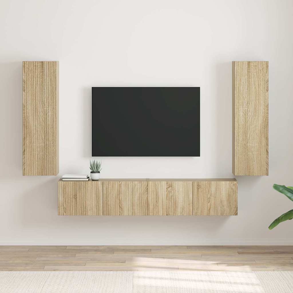 vidaXL Szafka pod telewizor 2 pcs Sonoma 30 x 31 x 100 cm