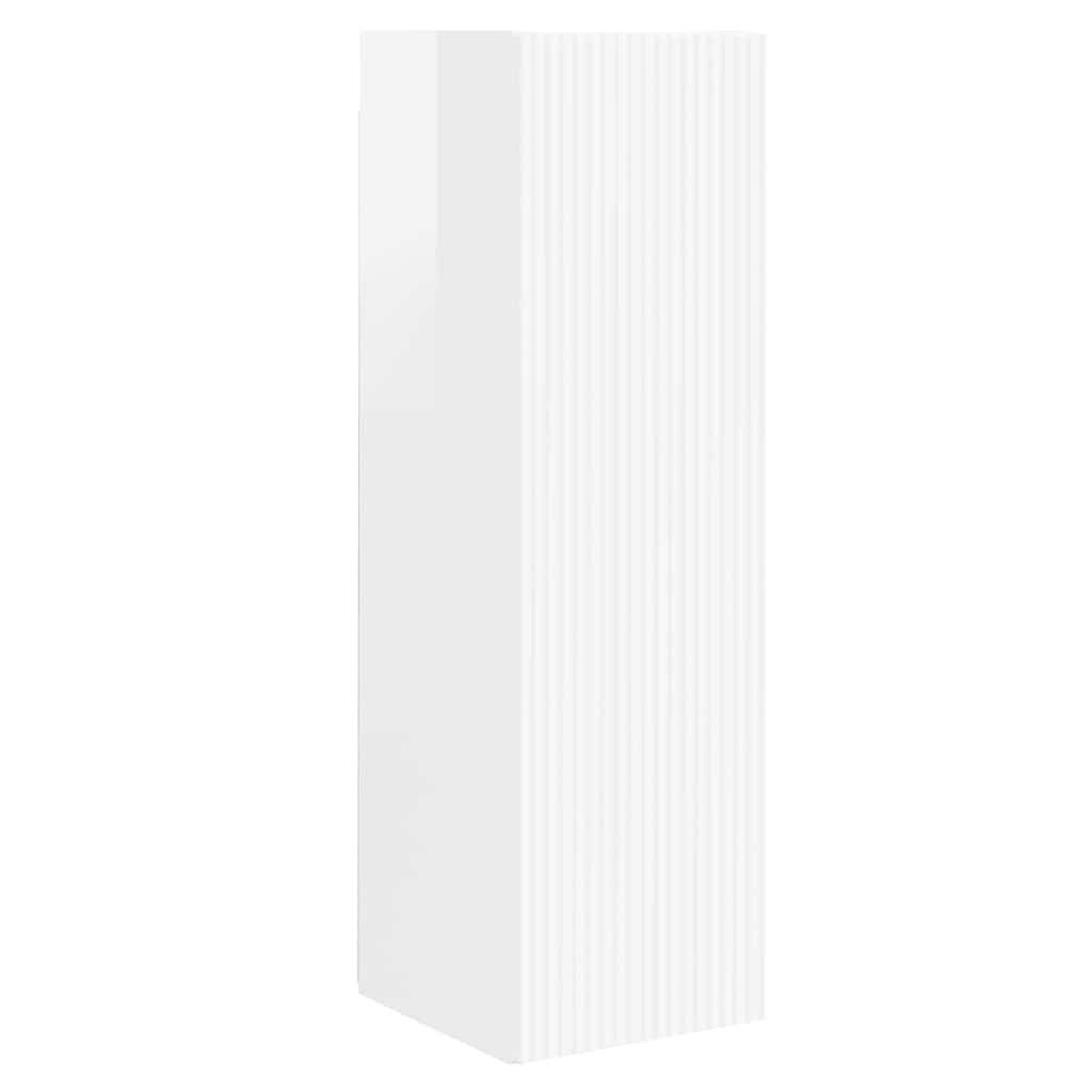 vidaXL Szafka pod telewizor Błyszcząca biel 30 x 31 x 100 cm