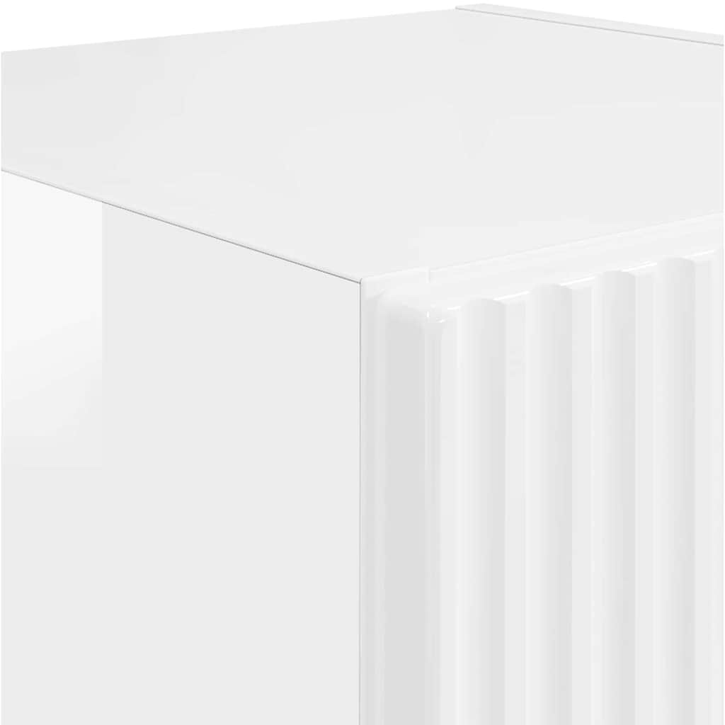 vidaXL Szafka pod telewizor 2 pcs Błyszcząca biel 30 x 31 x 100 cm