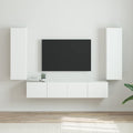 vidaXL Szafka pod telewizor 2 pcs Błyszcząca biel 30 x 31 x 100 cm