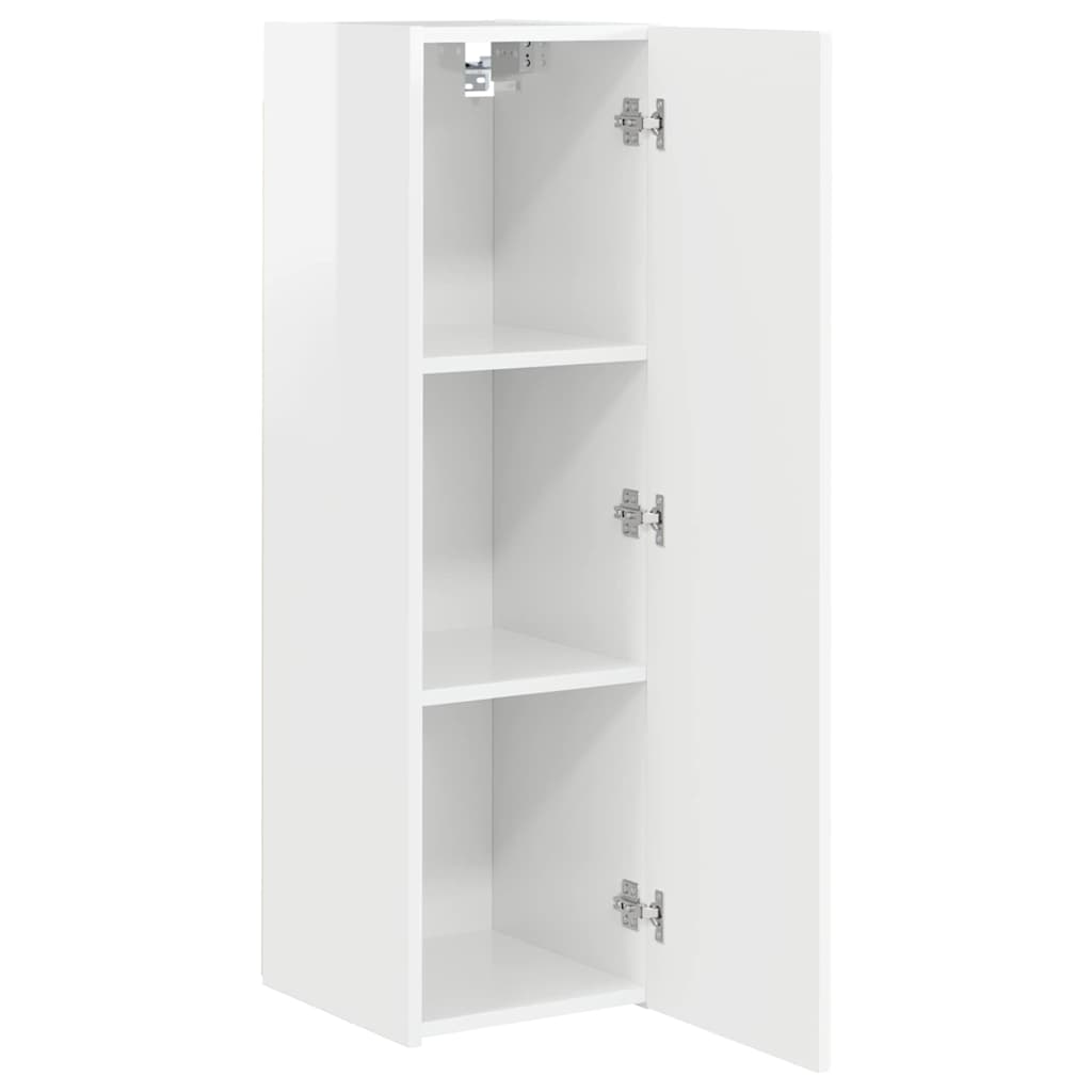 vidaXL Szafka pod telewizor 2 pcs Błyszcząca biel 30 x 31 x 100 cm