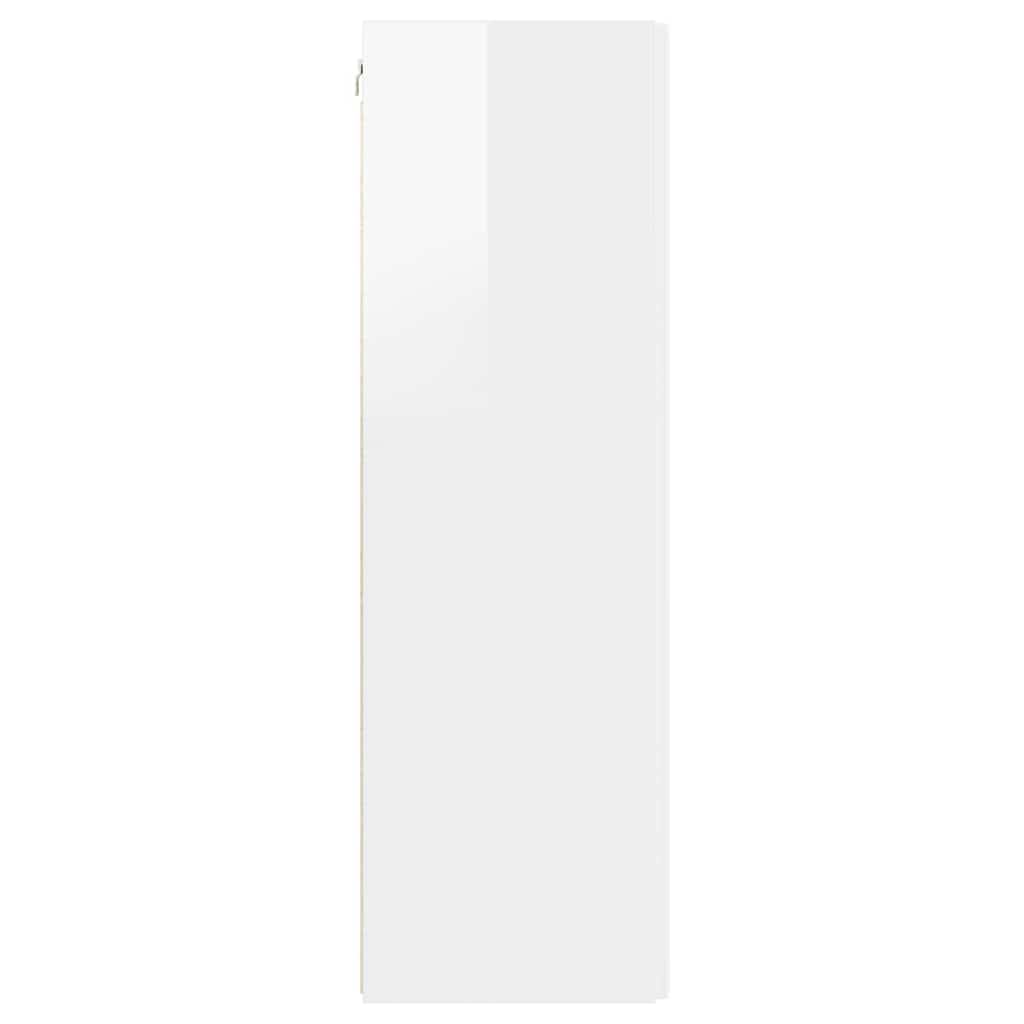 vidaXL Szafka pod telewizor 2 pcs Błyszcząca biel 30 x 31 x 100 cm