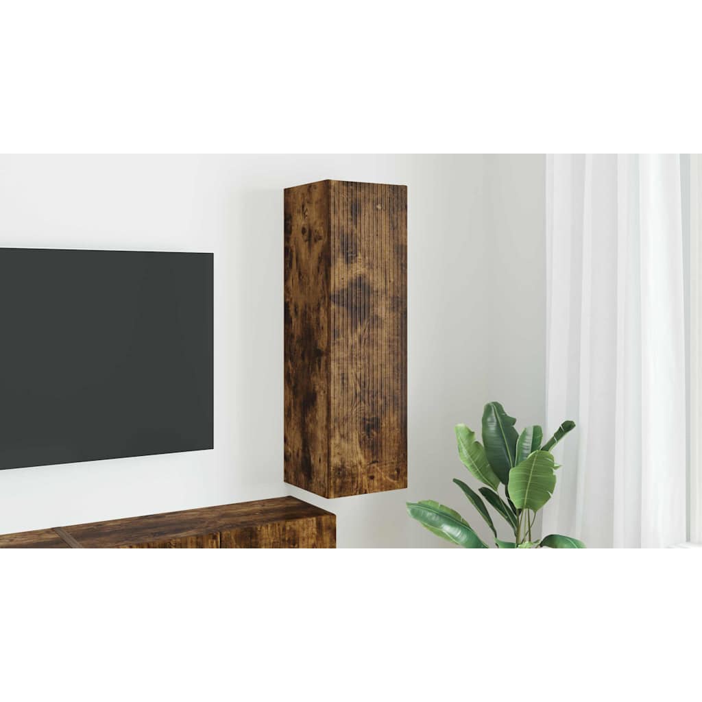 vidaXL Szafka pod telewizor 30 x 31 x 100 cm Dąb wędzony