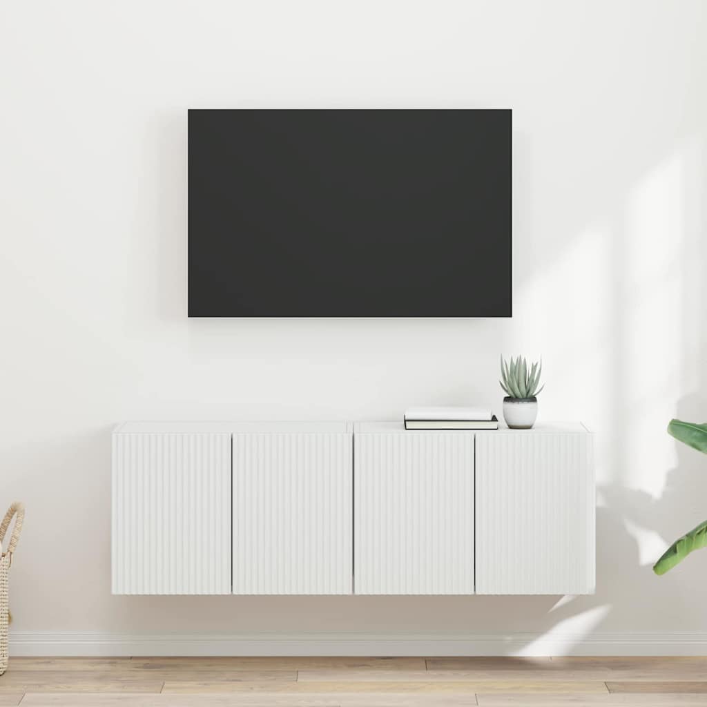 vidaXL Szafka pod telewizor 2 pcs Biały 59,5 x 31 x 40 cm
