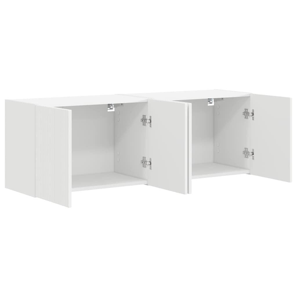 vidaXL Szafka pod telewizor 2 pcs Biały 59,5 x 31 x 40 cm