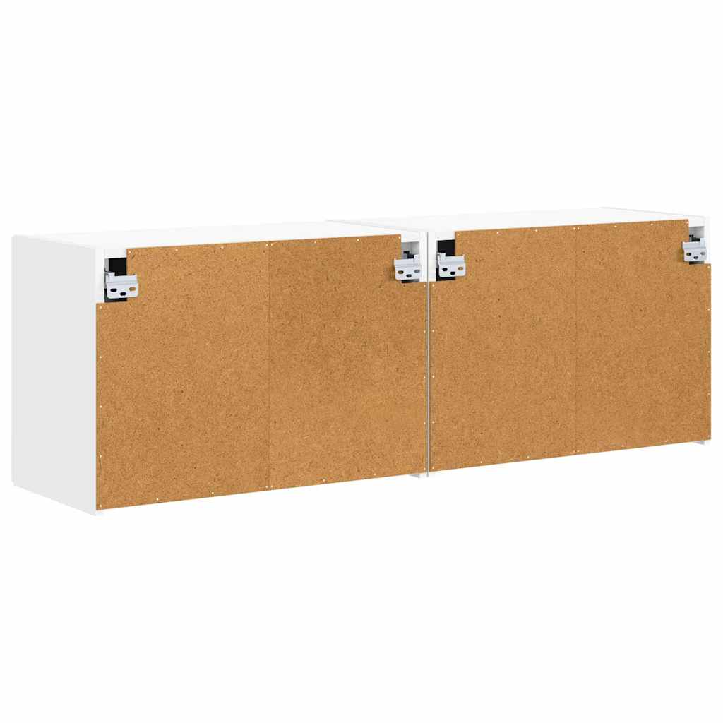 vidaXL Szafka pod telewizor 2 pcs Biały 59,5 x 31 x 40 cm