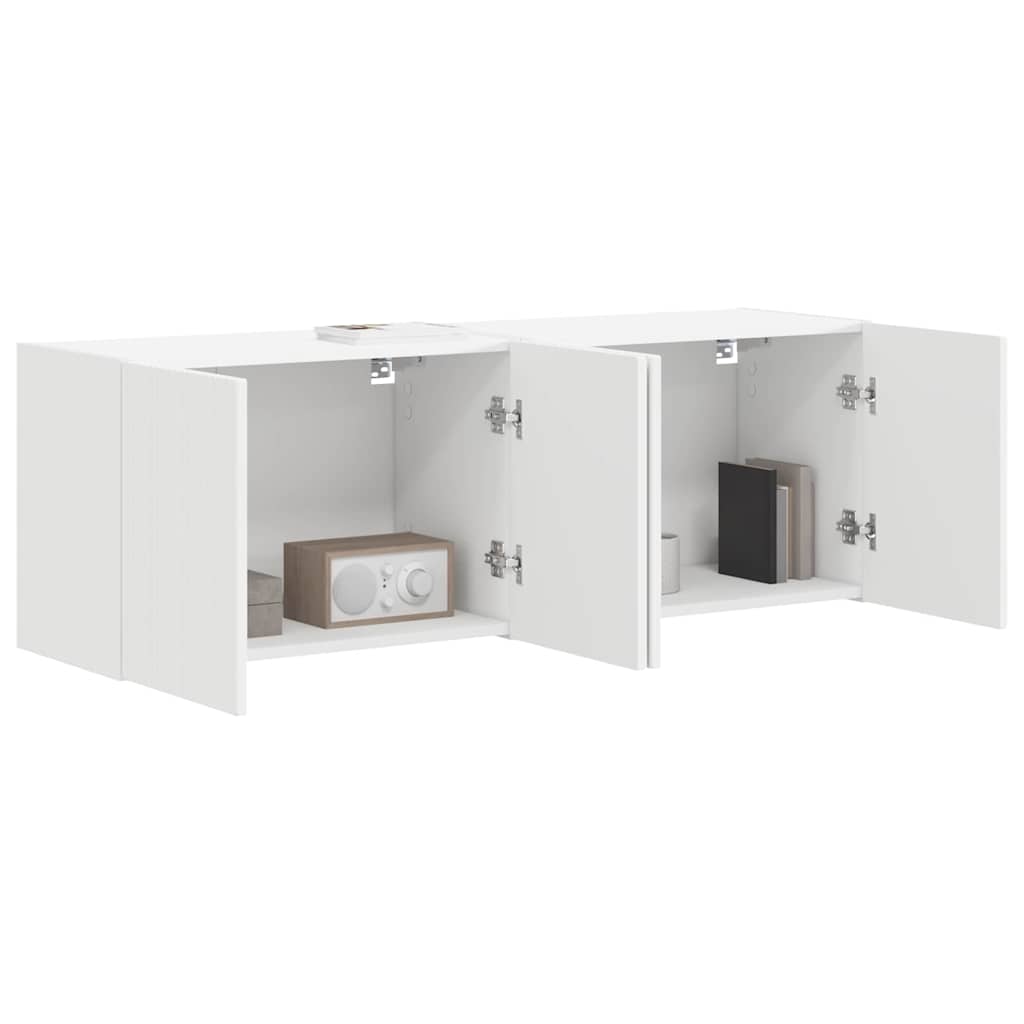 vidaXL Szafka pod telewizor 2 pcs Biały 59,5 x 31 x 40 cm