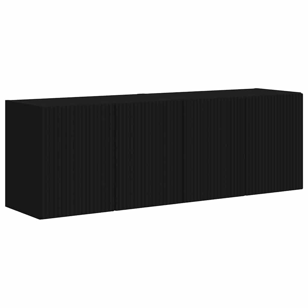 vidaXL Szafka pod telewizor 2 pcs Czarny 59,5 x 31 x 40 cm