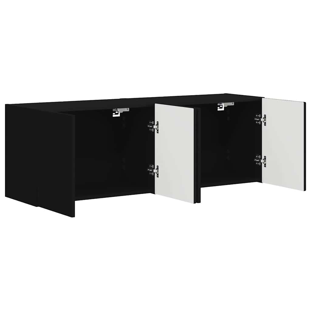 vidaXL Szafka pod telewizor 2 pcs Czarny 59,5 x 31 x 40 cm