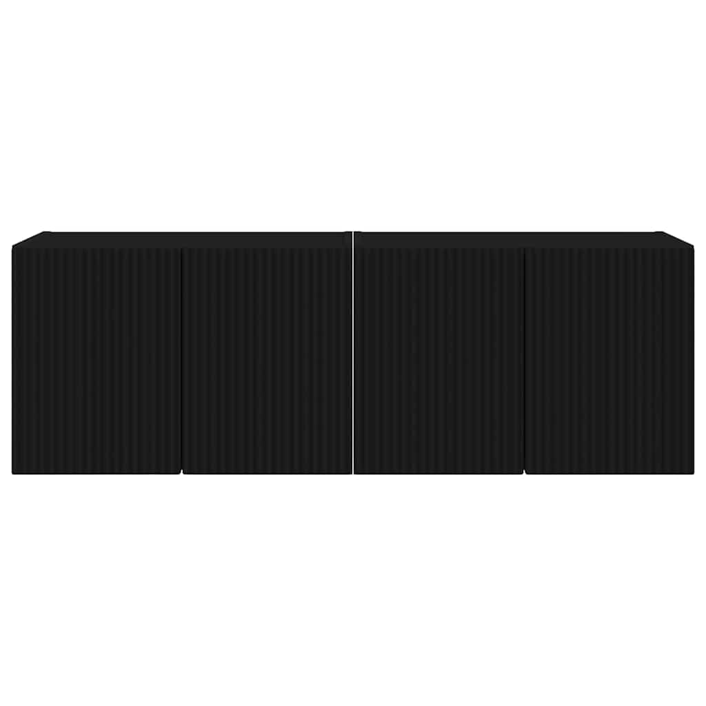 vidaXL Szafka pod telewizor 2 pcs Czarny 59,5 x 31 x 40 cm