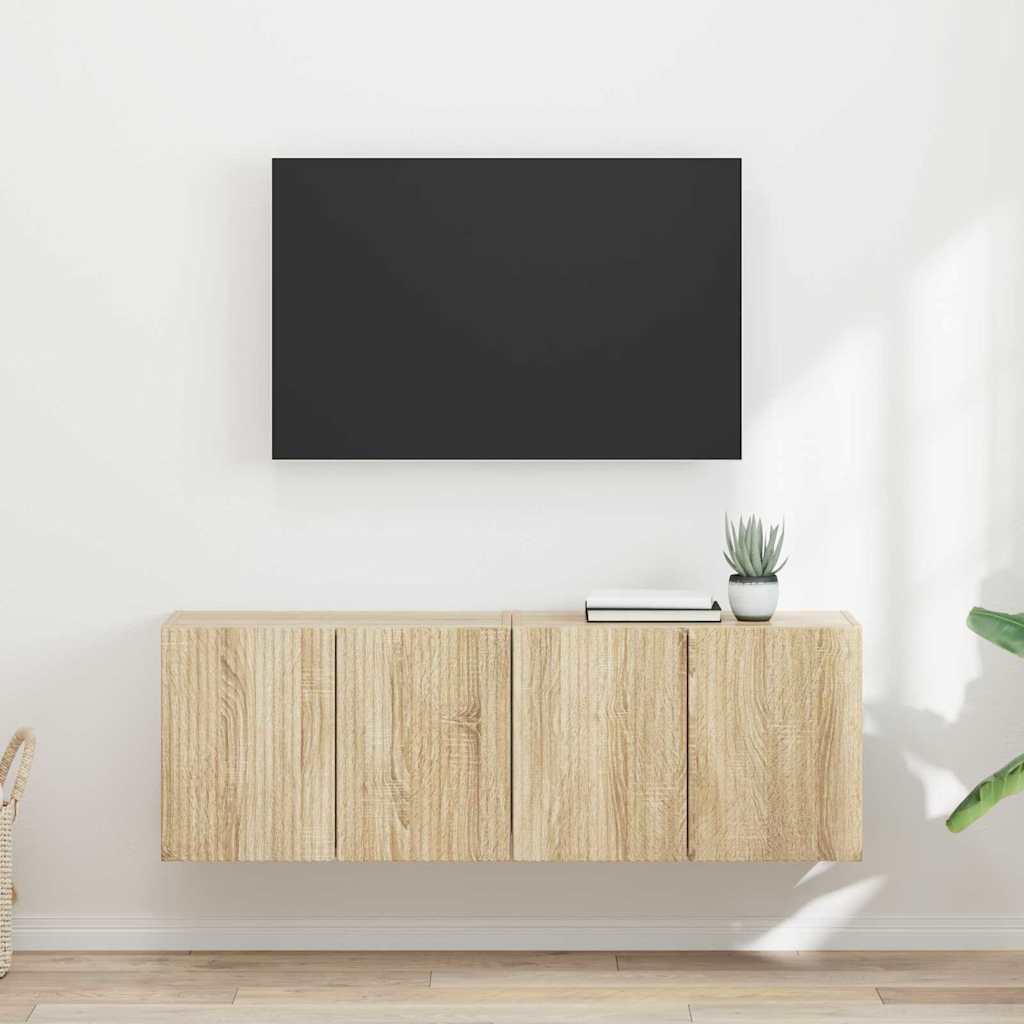 vidaXL Szafka pod telewizor 2 pcs Dąb Sonoma 59,5 x 31 x 40 cm