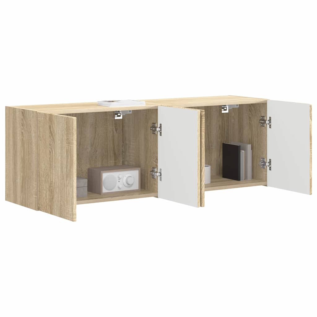 vidaXL Szafka pod telewizor 2 pcs Dąb Sonoma 59,5 x 31 x 40 cm