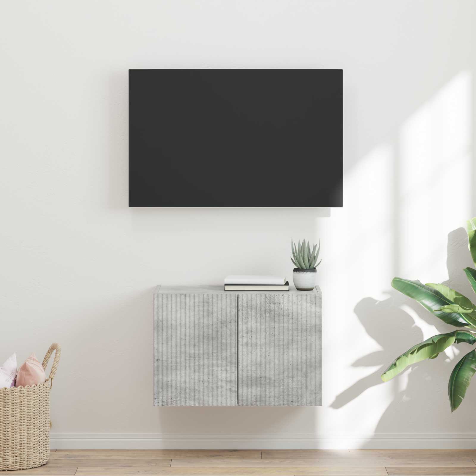 vidaXL Szafka pod telewizor 59,5 x 31 x 40 cm Betonowy szary