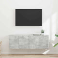vidaXL Szafka pod telewizor 2 pcs Betonowy szary 59,5 x 31 x 40 cm