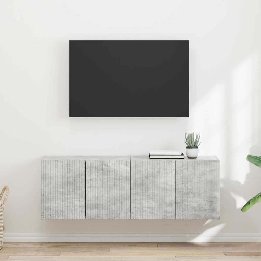 vidaXL Szafka pod telewizor 2 pcs Betonowy szary 59,5 x 31 x 40 cm
